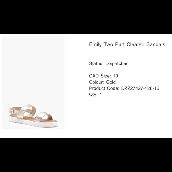 Metallic Strappy Sandals - Picture 7 of 8